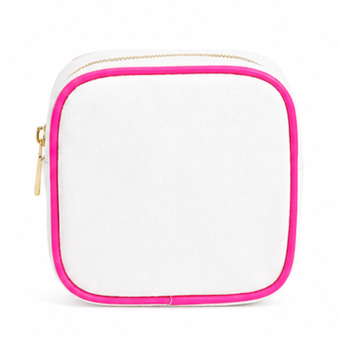 Customized Canvas Cosmetic Bag – Pink