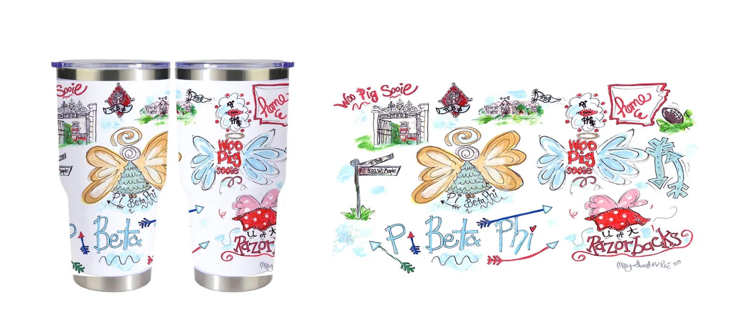 Pi Beta Phi Tumbler ~ Alpha Chapter University of Arkansas