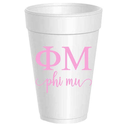 Phi Mu  - Styrofoam Cups - 10 pack