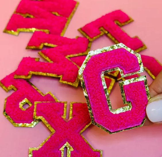 Light Pink Chenille Letters Pre-Pack of 35