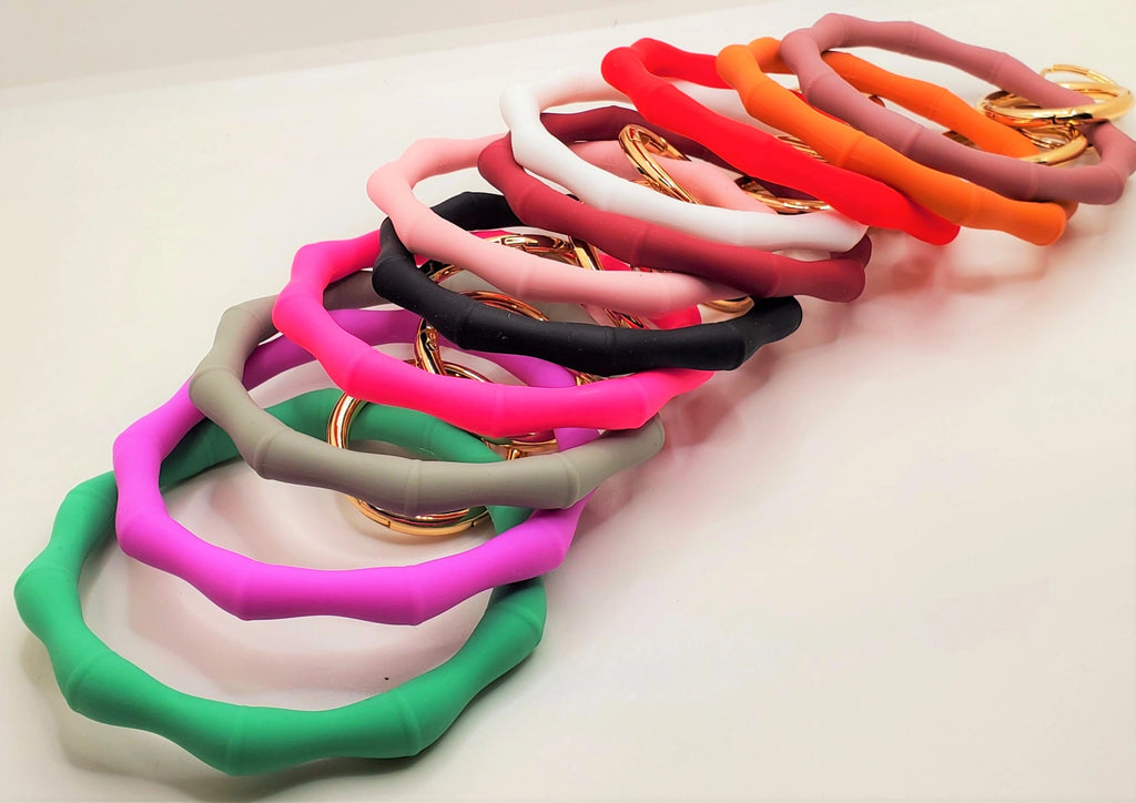Silicone Bamboo Keychain