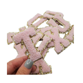 Light Pink Chenille Varsity Single Letter