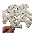 Chenille White Varsity Letter
