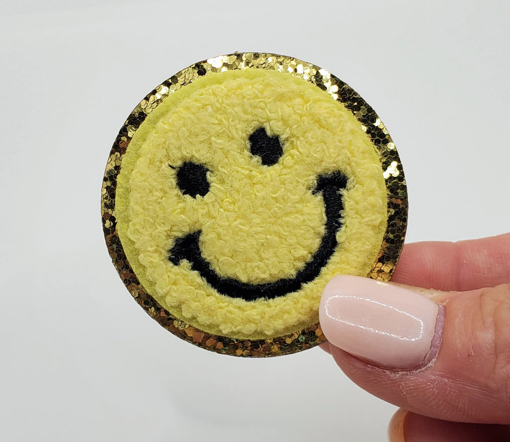 Smilie Face Chenille Patches
