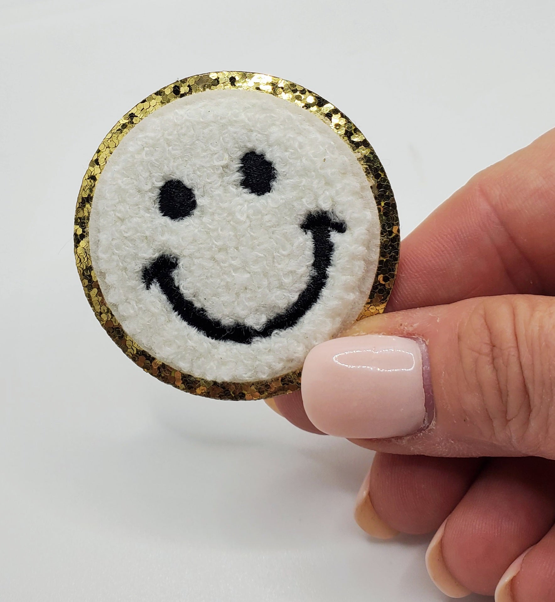 Smilie Face Chenille Patches