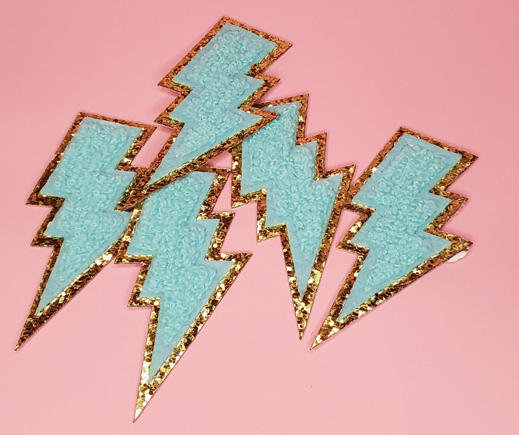Lightening Bolt Chenille Patches