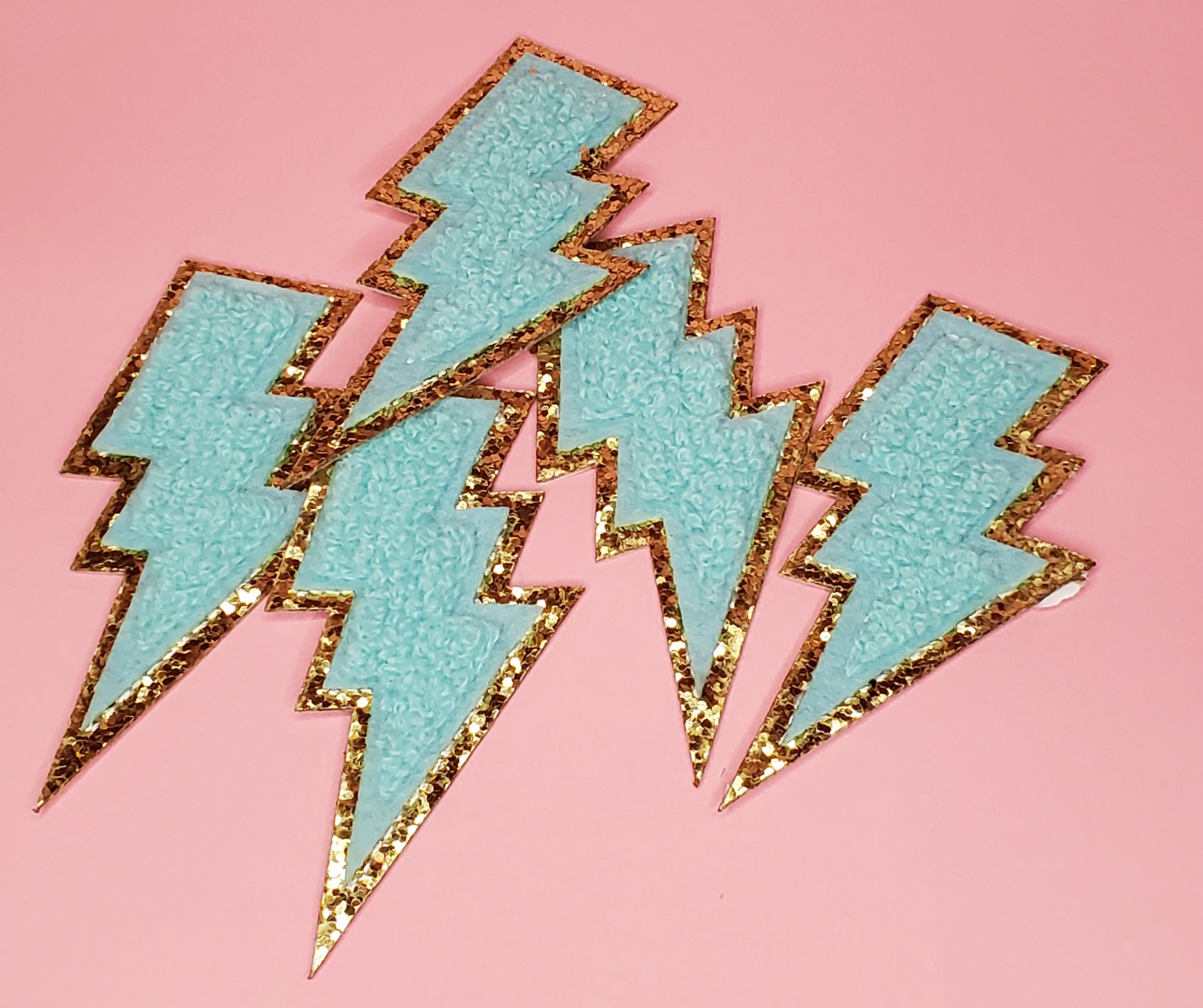 Lightening Bolt Chenille Patches
