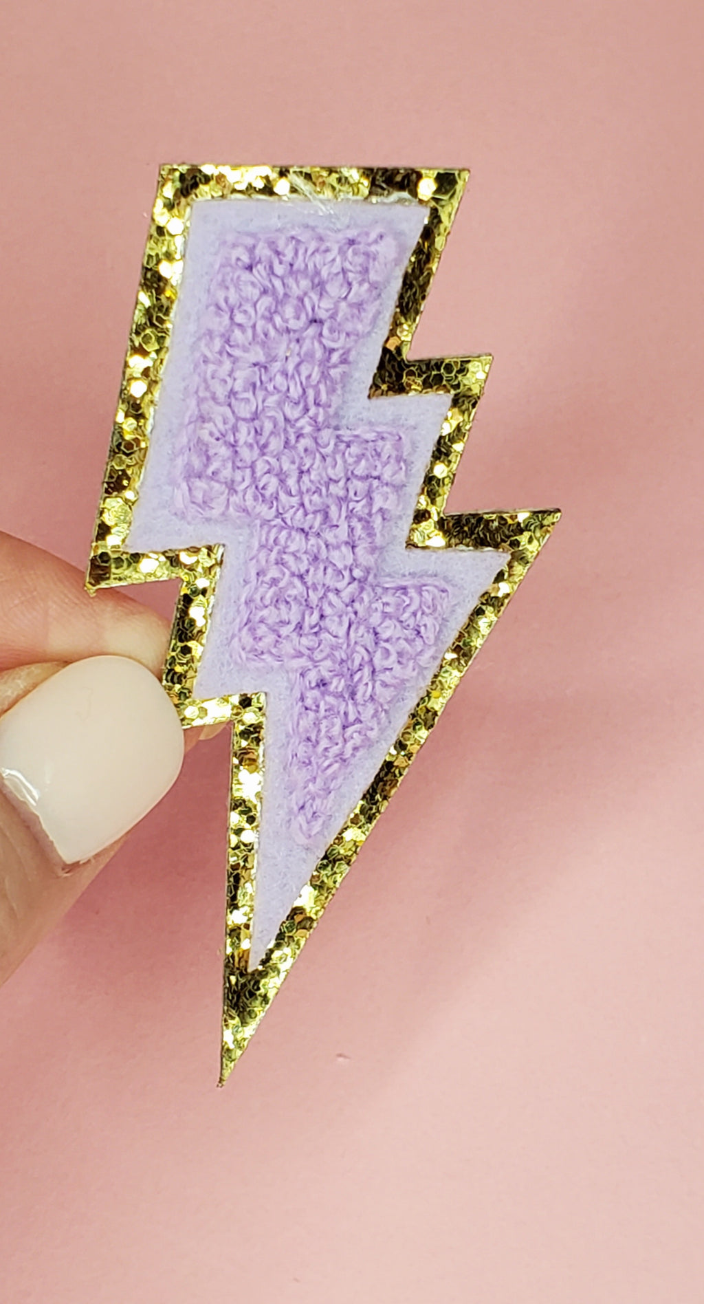 Lightening Bolt Chenille Patches