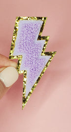 Lightening Bolt Chenille Patches