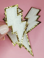 Lightening Bolt Chenille Patches