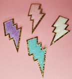 Lightening Bolt Chenille Patches